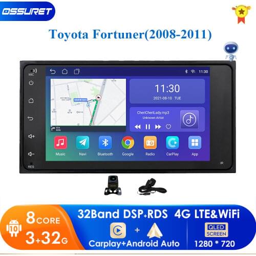 2DIN Radio 16G ROM Android 10 Car Stereo CD DVD Player GPS Navi WiFi for TOYOTA Universal Allion Auris Hiace Celica Highlander