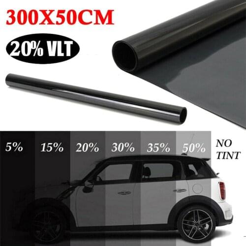 Car Glass Insulation film Non-reflective dyed film Uncut Roll Window Tint Film 20% VLT 10ft Feet Car Home Glass Solar Protection