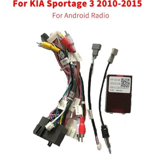 Android radio Car Accessories Wire Wiring Harness Adapter Connector Plug 16Pin For KIA Sportage 3 2010-2015