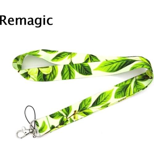20pcs Jasmine Flower Neck Strap Lanyard keychain Mobile Phone Strap ID Badge Holder Rope Key Chain Keyrings cosplay Accessories