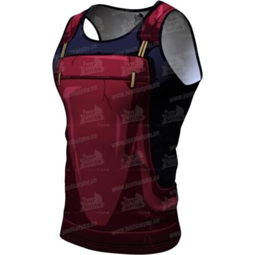 Mens Cosplay Anime characters Broli T Shirts T Shirt 3D Cosplay Muscle Shirt Singlet Men Tight Fitting Compression Top Tees