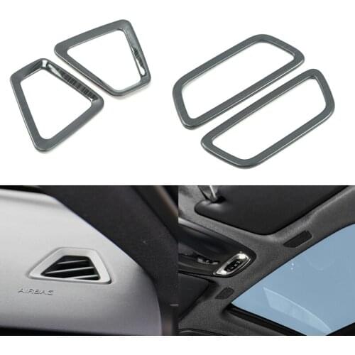 Chrome For Volvo XC60 2018 2019 Dasboard Air Conditioning Outlet Roof Speaker Cover Frame Decorative ABS Trim