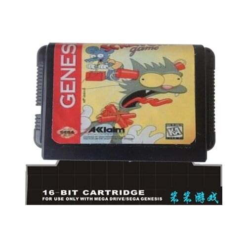The ITCHY & SCATCHY Game - 16 bit MD Games Cartridge For MegaDrive Genesis console