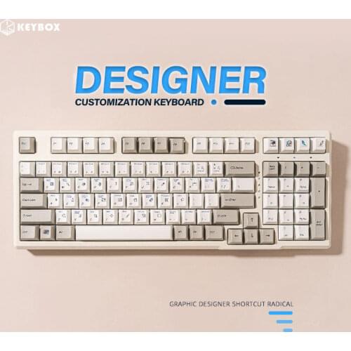 Goodcable DYE SUB PBT PS Designer Keycaps Cherry Profile DIY Customized Keybaord 132 Keys Keycaps For Photoshop Designer