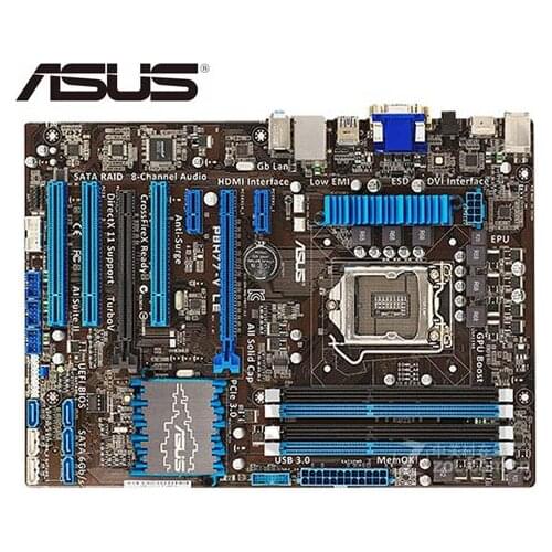 For ASUS P8H77-V LE original motherboard for intel LGA 1155 DDR3 for i3 i5 i7 cpu 32GB USB2.0 USB3.0 Z77 used mainboard on sales
