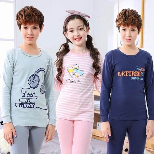 Big Boys Girls Clothes Christmas Pajamas Sets For Teens Pyjamas Kids Nightwear Childrens Sleepwear Autumn Clothes 10 12 14 16Y