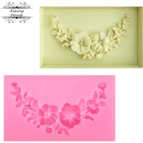 1Pcs Bouquet shape silicone soft candy mold cake decorating tool Candy Chocolate Mold