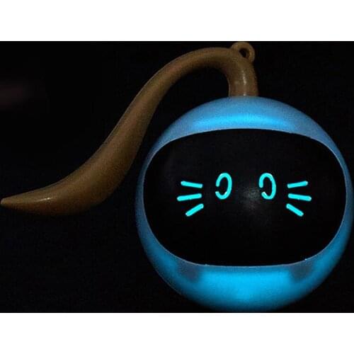 LED Self Rotating Ball Toys Smart Interactive Cat Toy Colorful USB Rechargeable Kitten Electronic Ball Toys Cat Accessories