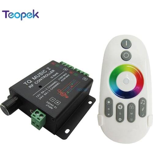 TQ MUSIC 2 RGB Music Controller DC12-24V 18A RF Wilress Intelligent Sonic Sensitivity Led Backlight For 3528 5050 RGB Led light