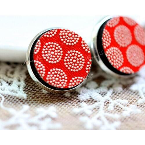 Unique 3D Dot Round Embossed 16mm Round Coloured Drawing pattern Laser Cut wood Cabochon DIY for Rings, Earring,Brooch,Necklace