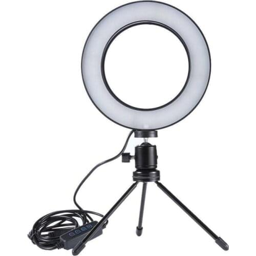 VELEDGE Ring-shaped Adjustable Fill Light Lighting Live Video Makeup Lamp USB Powered Dimmable LED Ring Light With Wide Range