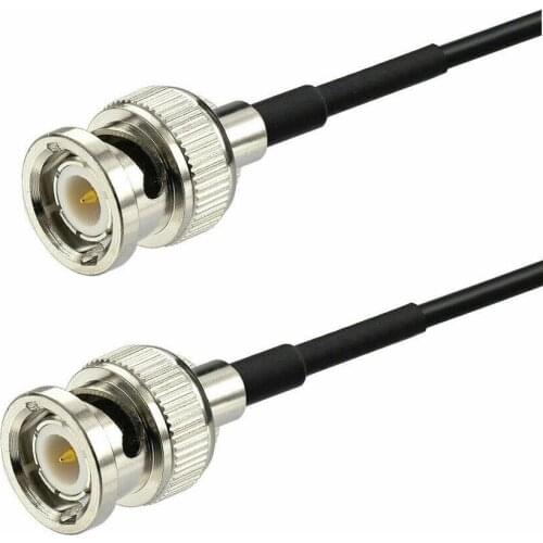 YiNiTone 20inch/50cm 11inch/30cm BNC male plug to BNC male jack connector Q9 50ohm jumper pigtail RG174 cable