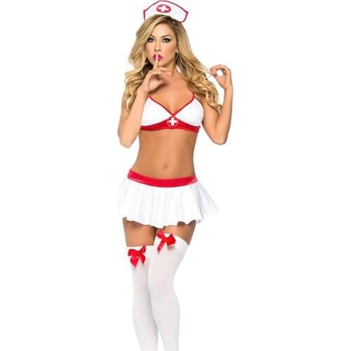 Women Lady Nurse Doctor Erotic Sex Uniform Costume Sets Lingerie Cospaly Party Fancy Norverty Dress Sleepwear Nightwear Set Suit