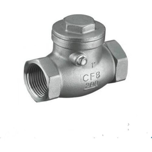 1/2" DN15 Check Valve Stainless Steel valvula One Way Swing Check Valve Female Thread WOG 200PSI air compressor valve