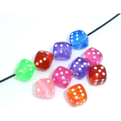 30 At Random Transparent Acrylic Cube/Dice Spacer Beads 9x9mm new