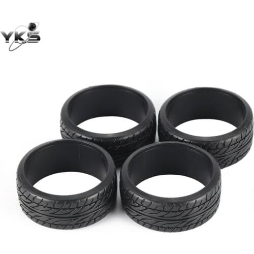 4pcs 1/10 Medium Grain Drift RC On-road Car Tyre Plastic Hard Tire 26mm for Wheels KYOSHO TAMIYA HPI Redcat Racing HSP Toys Part