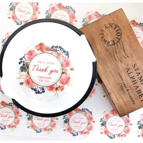 60pcs/lot Kawaii Flower Transparent Thank You Sticker For Seal Label Scrapbooking Creative Decoration Sticker Stationery Sticker