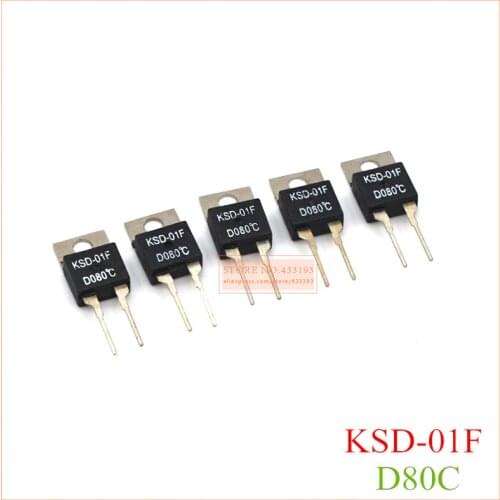 80c Centigrade KSD-01F Temperature switches relay Thermal control TO220 Normally open and Normally closed 5pcs/Lot