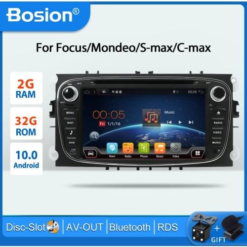 Bosion Android 10 car dvd for Ford Mondeo focus S-max smax Kuga c-max gps intelligent radio video wifi BT SWC multimedia player