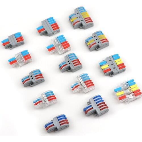 Quick Wire Connector Push-in Conductor Terminal Electrical Splitter Universal Wiring Cable Connectors 2 or 3 input 6 or 9 output