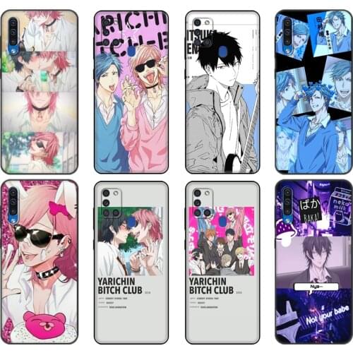 Black tpu Case For Samsung Galaxy A50 50S A30S A10 A11 A21S A31 A41 A51 A71 M21 M30S S10 LITE Cover anime Yarichin bitch Club