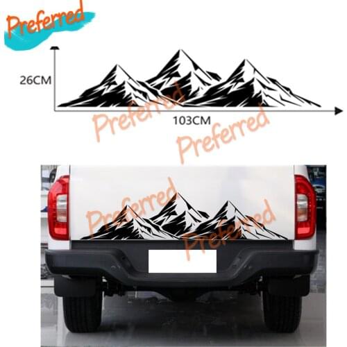 Black Mountain Vinyl Decal Sticker Is Suitable for Car Truck Body Cover Door and Window Truck Rear/side Mountain Sticker Die-Cut