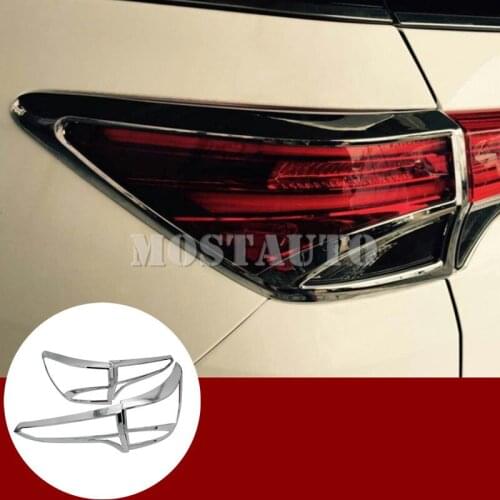 For Toyota Fortuner ABS Chrome Rear Tail Light Lamp Trim Cover 2016-2018 4pcs Car Accessories Interior Car Decor Car Trim
