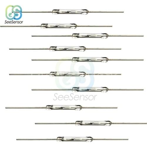 10pcs Reed Switch Magnetic Switch Normally Open Magnetic Induction Switch 2x14mm