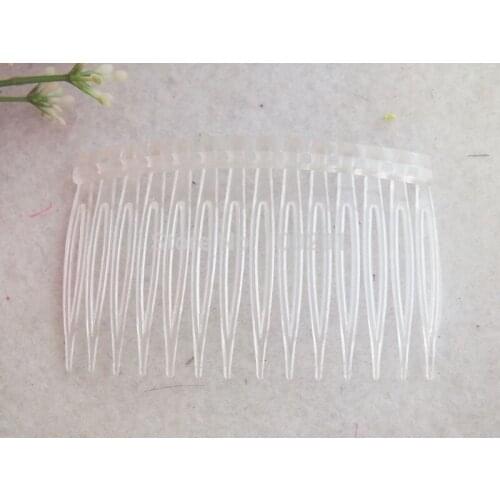 75*45cm Bulk 300pcs/lot Clear Resin Hair Combs Hair Jewelry Findings