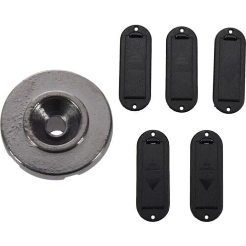 2Pcs Round Bass Guitar String Retainer Tree with 5Pcs 9V Battery Case Holder Cover Box Replacement