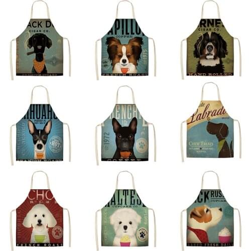 Pet dog pattern kitchen accessories apron kitchen Apron for kitchen aprons master apron Women kitchen apron aprons for women