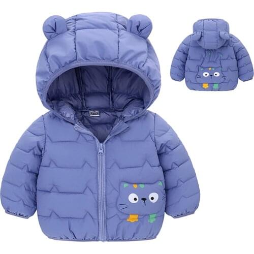 Girls Boys Jacket Light Down Thick Coats Clothes Infant Childrens Cute Cartoon Warm Winter Clothing For Boys Coat
