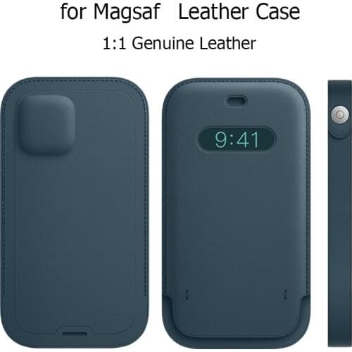 For Magnetic Leather Case 1:1 Genuine Leather Case for iPhone 12 Pro Max Magnetic Protective Phone Cover for iPhone 12 Pro Mini