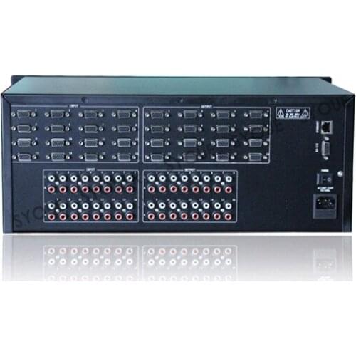 16x16 8x16 16x8 VGA matrix swtich with Audio video switcher RS232 IR remote control Auto Loop 1080P support tiled display