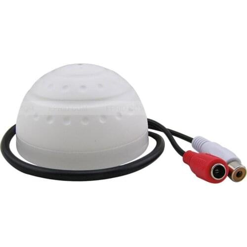 CCTV MIC Microphone Audio Sound Pick up Device Ceiling Mount White for Security DVRs