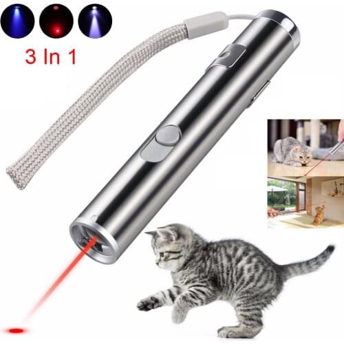 Mini red laser pointer USB rechargeable 3 in 1 flashlight rechargeable UV flashlight Lazer pen Powerpoint multi-function lasers