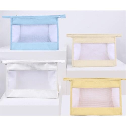 Multifunction Canvas Storage Bag Women Cosmetic Bag Travel Transparent Large Capacity Portable Tote Make Up Bags Wash Pouch