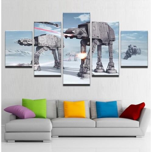 Modular Canvas HD Prints Posters Home Decor Wall Art Pictures 5 Pieces Alien War Art Paintings No Frame