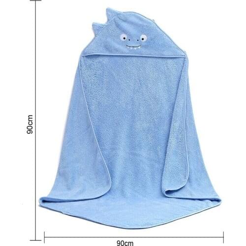 Cartoon Cute Baby Blanket Soft Comfortable Kids Hooded Microfiber Coral Fleece Towel for Girls Bule New Born Baby Bath Towel