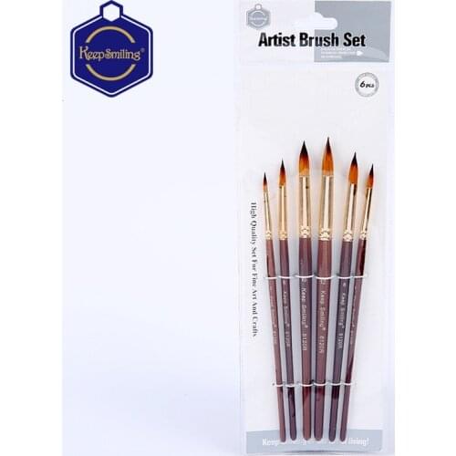 6pcs pointed nylon wool watercolor pen set painting, acrylic oil painting, hook line