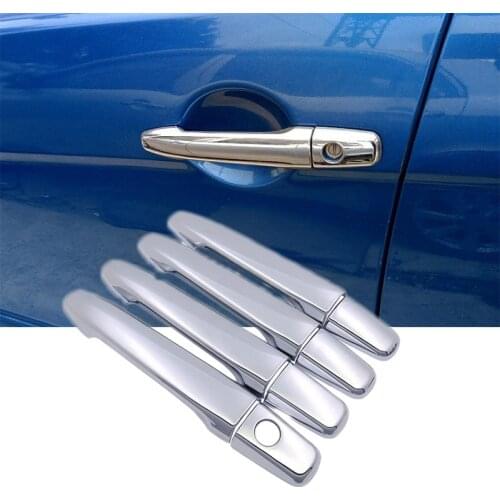 4 PCS Chrome Auto Car Door Handle Cover Trim for Mitsubishi Lancer 10 X EX 2007-2016 Trim Set Exterior Decoration Accessories
