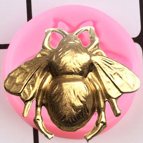 Bee Silicone Mold Cupcake Topper Fondant Molds Sugarcraft Cake Decorating Tools Chocolate Gumpaste Moulds Candy Clay Resin Mould