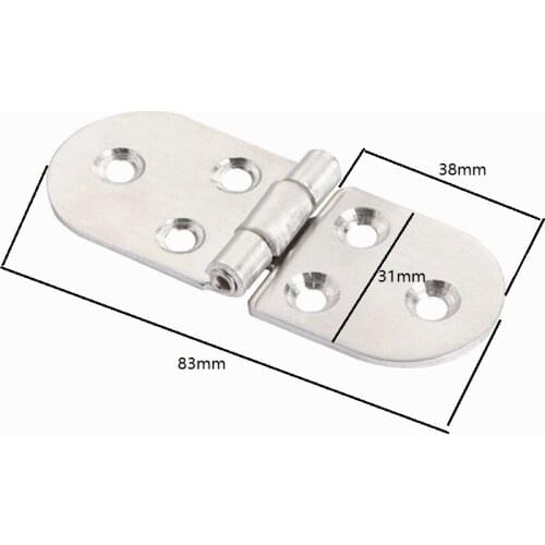 10pcs/lot Furniture Accessories 201 Stainless Steel Flush Hinges Cabinet Door Table Hinges