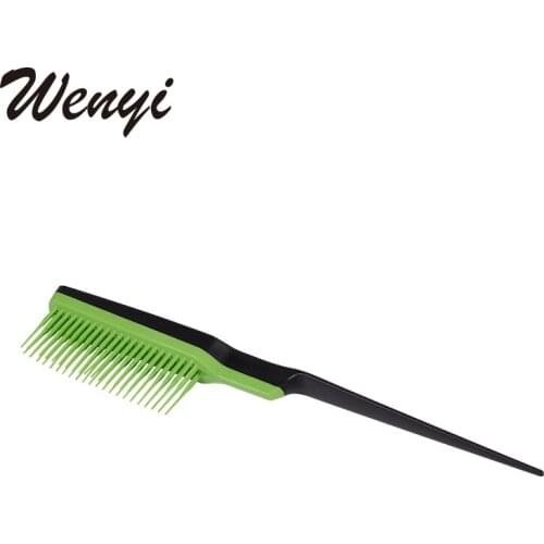 1 Pc New Professional Hard Carbon Cutting Comb Heat Resistant Salon Hair Trimmer Brushes Metal Pin Tail Antistatic Comb