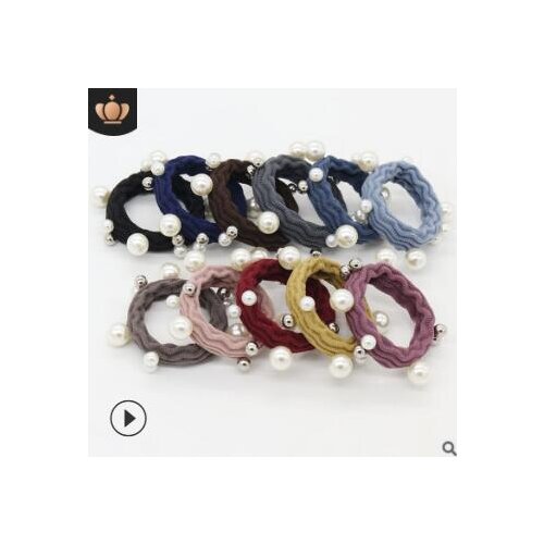 360pcs/lot DIY Multi Overstriking Pearl Hair Band High Resilience Towel Ring Rubber Bands Hair Styling Tools Accessories HA886