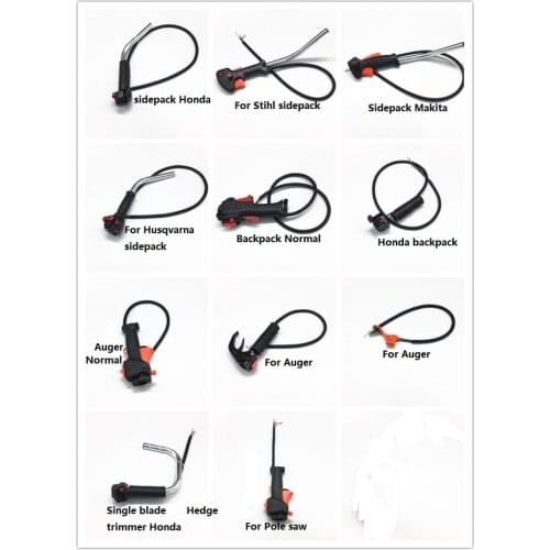 Handle bar Switch Accelerator Throttle Trigger Cable assy for Sidepack Backpack Hedge Trimmer Strimmer Auger Brush Cutter
