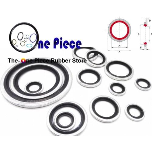 Self centering BSP 1" inch Bonded Seal INCH Washer Seal Gasket Dimensional series Metal(MSP / MZP) +NBR