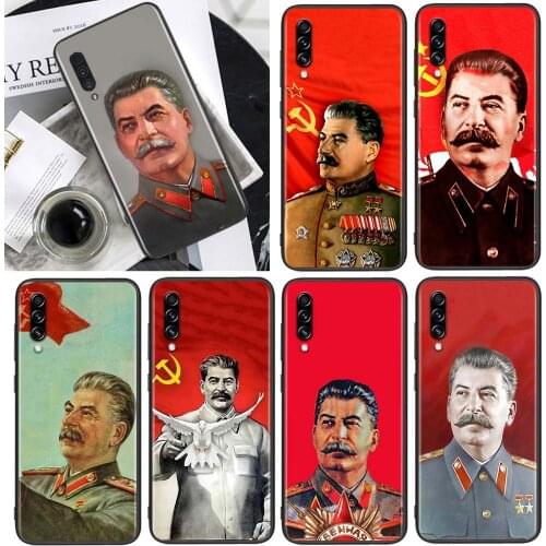 Stalin Soviet Union for Samsung Galaxy A90 A80 A70 A60 A50 A40 M30 A20E A2Core A10S A10E Soft Black Phone Case