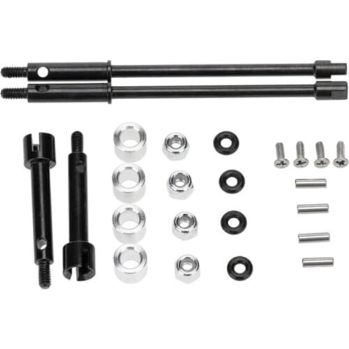 4mm Steel Drive Stub Axles for AXIAL SCX24 AXI90081 AXI00004 Upgrades 1/24 RC Crawler Car CNC Aluminum Accessories