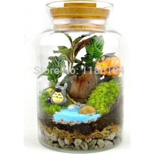 1PC Hot Selling Creative Fashion Moss Microlandschaft Bottle Glass Vase 11x18cm G165